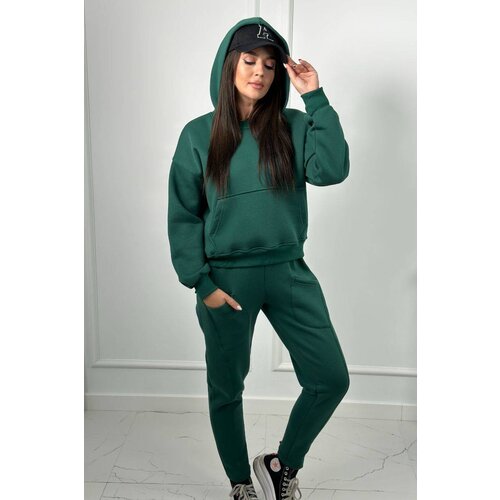 Kesi Insulated set sweatshirt + pants dark green Slike
