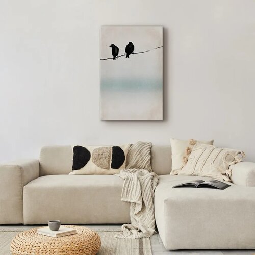 Slika - Frozen Sparrows (1 Part) Vertical 40x60 Na talijanskom platnu Slike