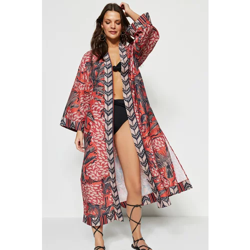 Trendyol Kimono & Caftan - Brown - Regular fit
