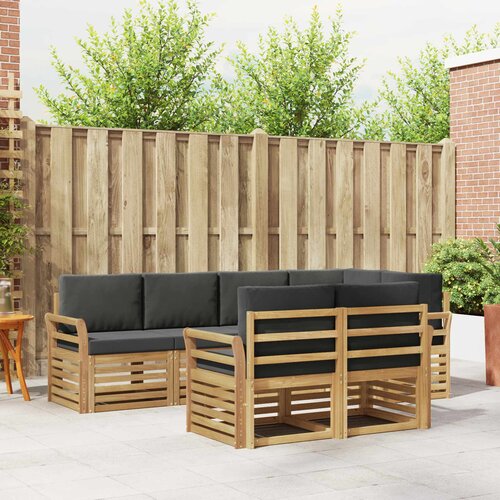  Set vanjskih sofa 7 pcs Bijela i antracit 249 x 130,5 x 73 cm Cene