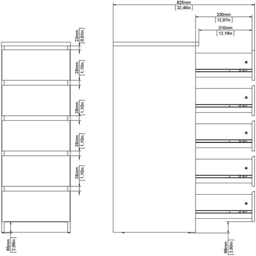 Tvilum Komoda v hrastovem dekorju v naravni barvi 40x111x50 cm Naia &amp;ndash; Slike