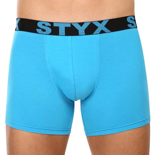 STYX Men's boxers long sports rubber light blue