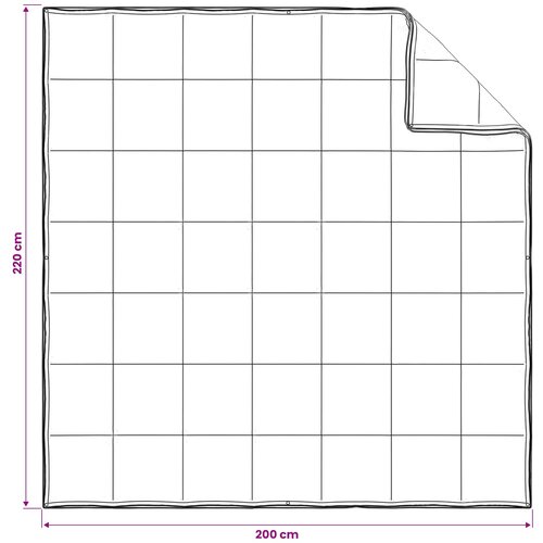  Set deka 3 kom. 200 x 220 cm Sve sezone Bambus Bijela Slike