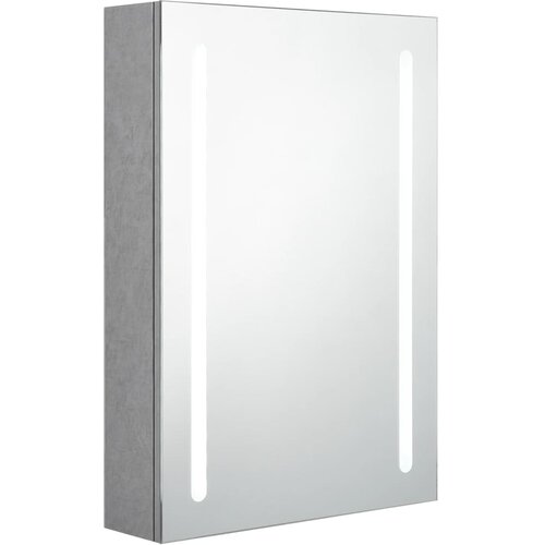 Maison Chic LED Kopalniška omarica - Kopalniški kabinet z ogledalom betonsko siva 50x13x70 cm, (21794405) Cene