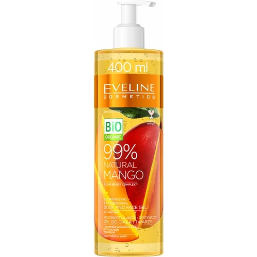 Eveline Cosmetics Bio Organic Natural Mango hidratantni gel s obnavljajućim učinkom za sve tipove kože 400 ml