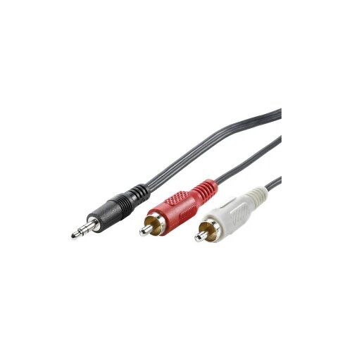 Value 11.99.4341 utičnica audio priključni kabel [1x 3,5 mm banana utikač - 2x muški cinch konektor] 1.50 m crna sa zašt Cijene
