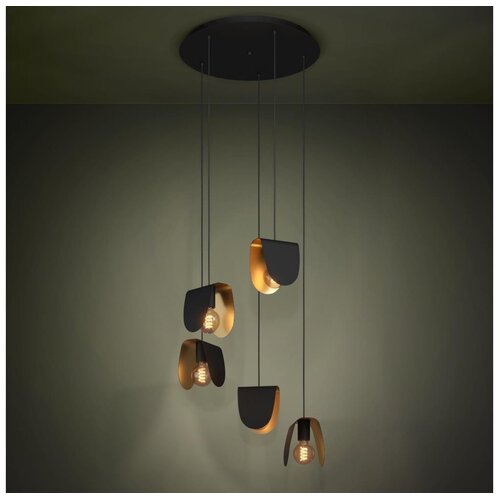 Eglo 390183 - visilica na sajli serenara 5xE27/40W/230V crna/zlatna Cene