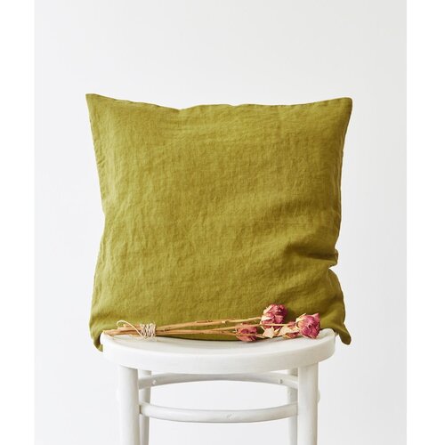 Linen Tales Zelena lanena prevleka za okrasno blazino Classic, 50 x 50 cm Slike