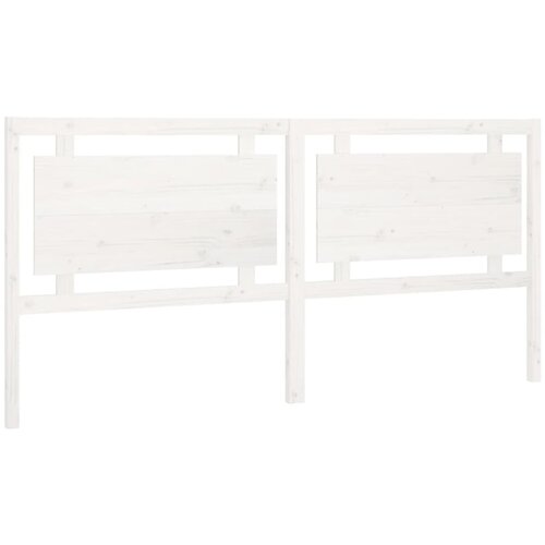 Maison Chic posteljno vzglavje - vzglavna omarica - nočna omarica belo 205,5x4x100 cm trdna borovina, (21706498) Cene