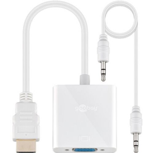 Plugit HDMI / VGA 0,15m bel adapter Cene