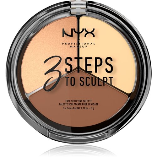 NYX Professional Makeup 3 Steps To Sculpt paleta za konturiranje nijansa 02 Light 15 g Cijene