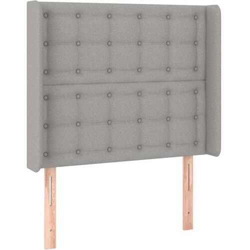 Uzglavlje svjetlosivo 83 x 16 x 118/128 cm od tkanine Slike
