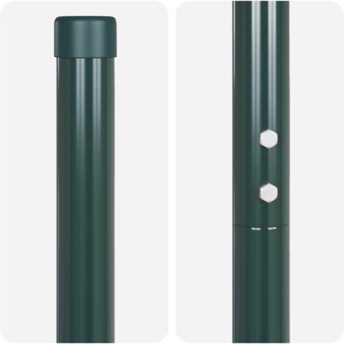  Ograde 12 pcs Zelena 140 cm Čelik s pra&amp;scaron;kastim premazom Slike