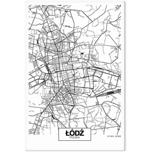  Slika - City Plan: Lodz (1 Part) Vertical 60x90 Standard Slike