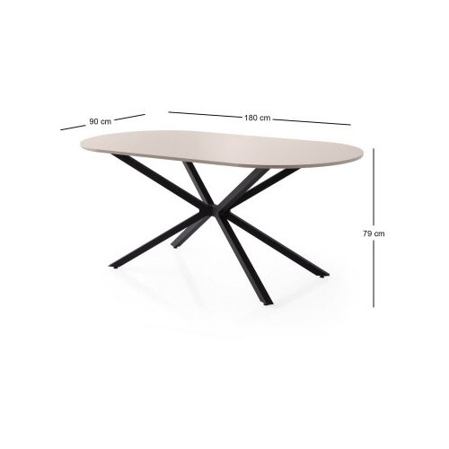 Hanah home Trpezarijski sto Aura 3012, 180x79x90 cm, Bijeli Slike