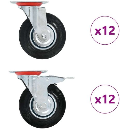 Gibljiva Okretni kotačići 24 kom 125 mm Cene