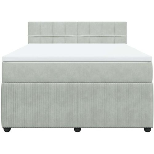 vidaXL Krevet s oprugama i madracem svjetlosivi 160x200 cm baršunasti Cijene