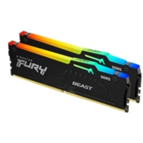 Kingston FURY Beast RGB/DDR5/komplet/32 GB: 2 x 16 GB/DIMM 288-pin/5200 MHz / PC5-41600/unbuffered KF552C36BBEAK2-32