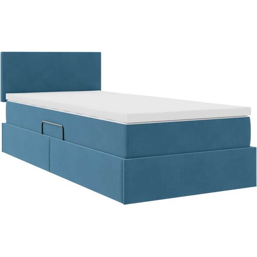  Krevet s od storage s madracem Tamno plava 90 x 190 cm Bar&amp;scaron;un Slike