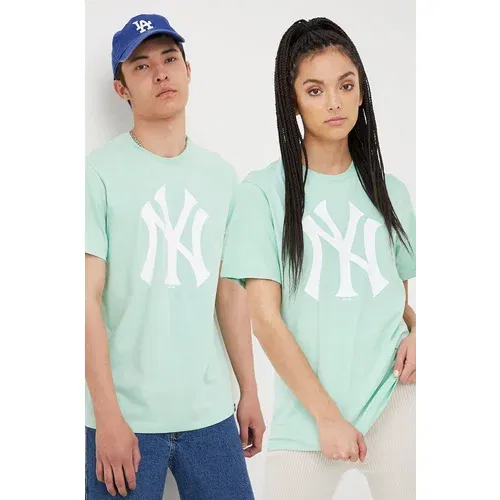 47 Brand Bombažna kratka majica Mlb New York Yankees zelena barva