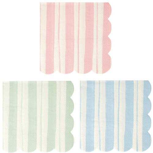 Meri Meri Papirnati prtički v kompletu 16 ks Ticking Stripe – Cene