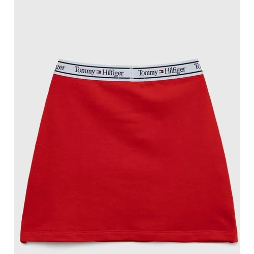 Tommy Hilfiger Dječja suknja boja: crvena, mini, ravna