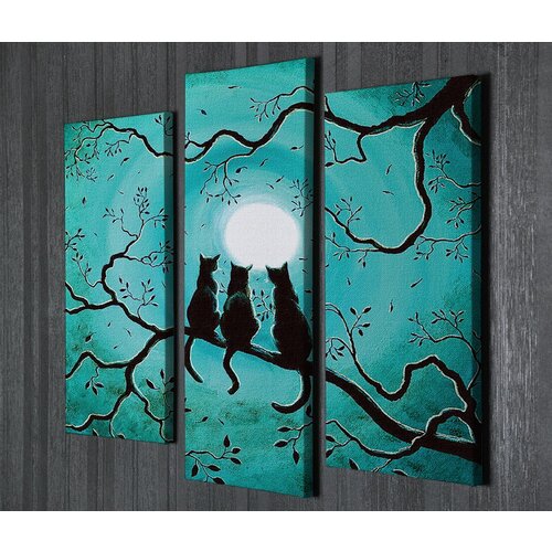 Wallity UC103 multicolor decorative canvas painting (3 pieces) Slike