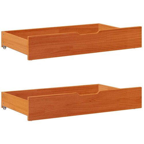 vidaXL Ladice ispod kreveta 2 kom voštano smeđe 95x55x16cm od borovine Cijene