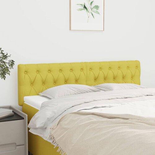 VidaXL Posteljno vzglavje 2 kosa zeleno 72x7x78/88 cm blago Slike