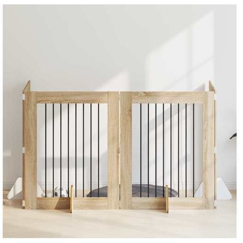 vidaXL Preklopna vrata za pse s postoljem 4 kom. Hrast sonoma 321 cm - Hrast sonoma 80 x 100 cm 4 Cijene