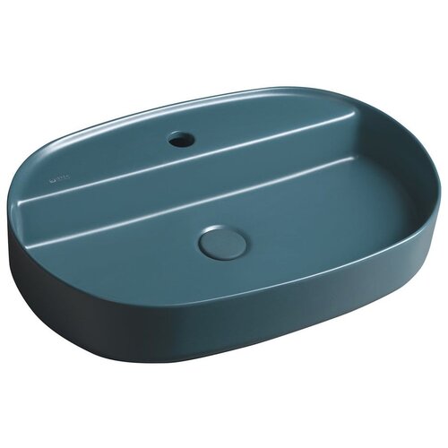 Sapho Modrozelen keramičen umivalnik 60x40 cm Infinity Oval – Cene