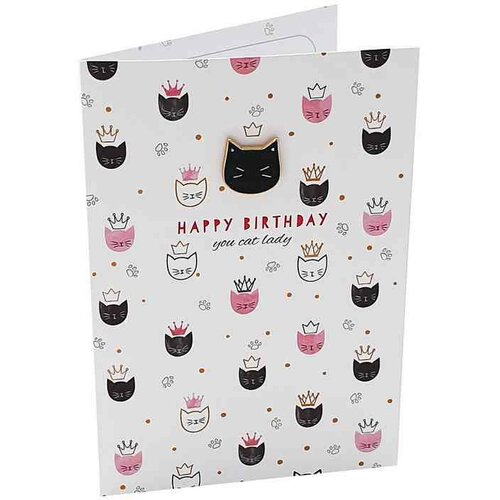 čestitka sa Maca značkom - Happy Birthday You Cat Lady Slike