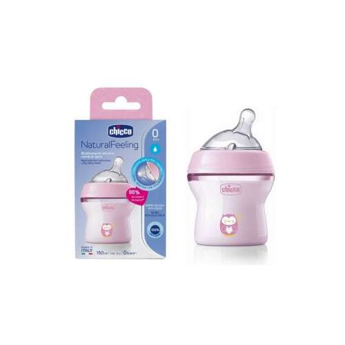  Bocica Natural Feeling 150 ml, 0m+, roza Slike