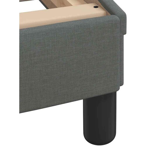 VidaXL okvir za krevet bez madraca tamnosivi 140 x 190 cm od tkanine Slike