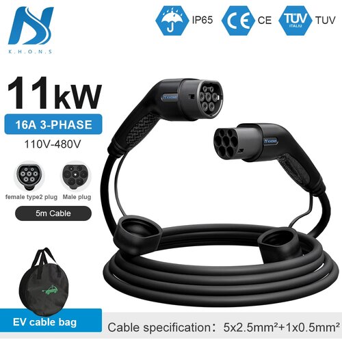KHONS Kabel za polnjenje EV, 11KW moč, 16A tok, 11KW 16A 3Phase, (5000156873) Slike