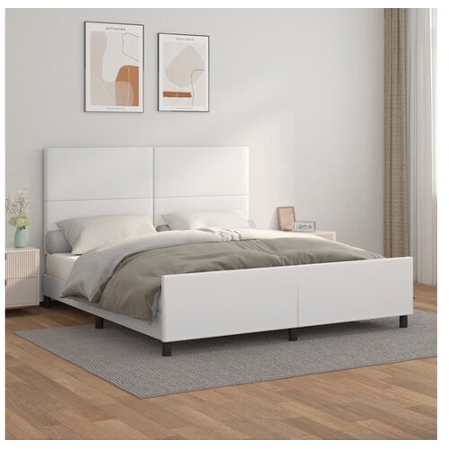  Okvir  Za krevet s uzglavljem bijeli 180x200 cm od umjetne kože Cijene