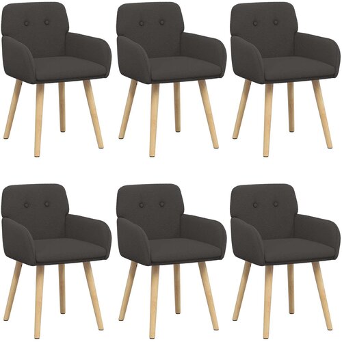 vidaXL Jedilni stoli 6 pcs Boucl&eacute; Temno siva 59 x 57 x 85 cm, (5000296611) Cene