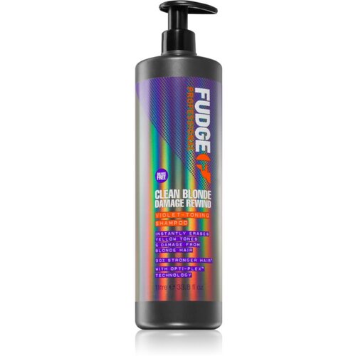 Fudge Clean Blonde Damage Rewind ljubičasti &amp;scaron;ampon za toniranje za plavu i kosu s pramenovima 1000 ml Slike