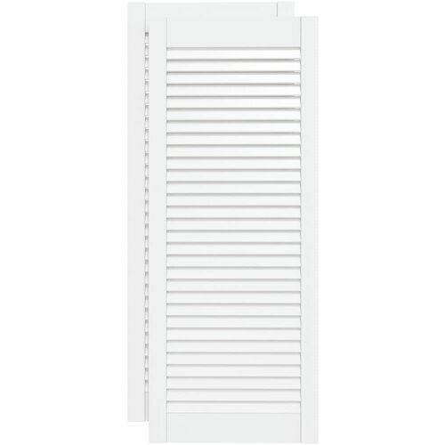 vidaXL Vrata za omarico z letvicami 2 kosa bela 99,3x39,4 cm borovina, (21413284) Cene