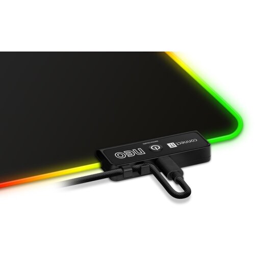 Connect IT CMP-3100-SM - LED RGB gejmerska podloga za mi&amp;scaron; 32x24,5 cm crna Slike