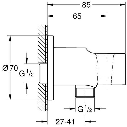 Grohe 269622431 Vitalio Universal držalo za tu&amp;scaron; ročko z iztočnim kolenom Slike