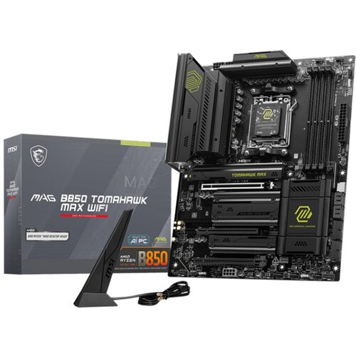 MSI MAG B850 Tomahawk Max WiFi 7E62-002R Formfaktor: ATX, PCIe: 5.0 Chipsatz: B850, Sockel: AMD AM5 Cijene