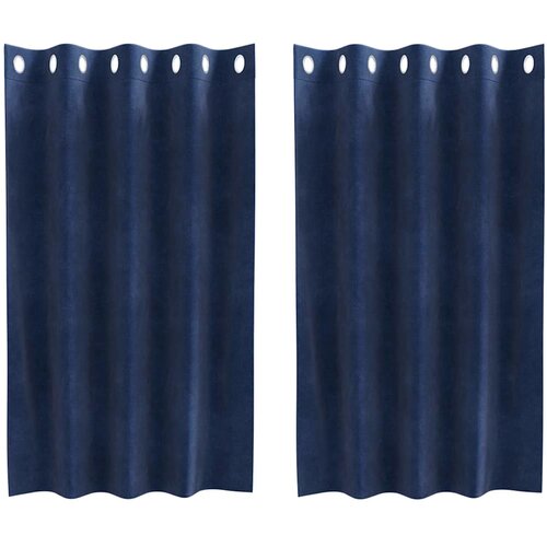  Zavjese za zamračivanje 2 pcs Tamno plava 140 x 140 cm Bar&amp;scaron;un Slike