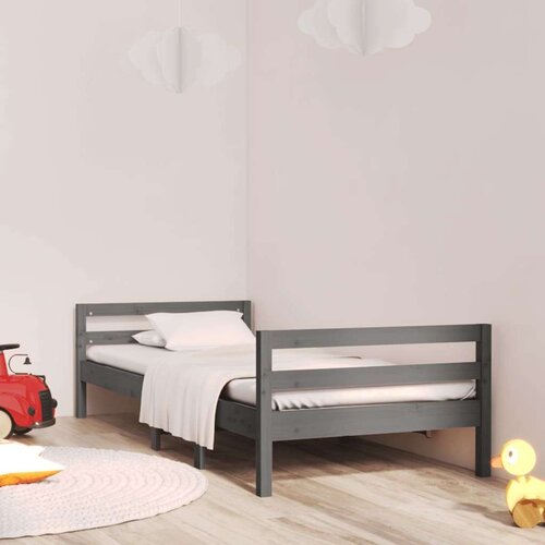  Posteljni okvir siv 75x190 cm trdna borovina, (20650902) Slike