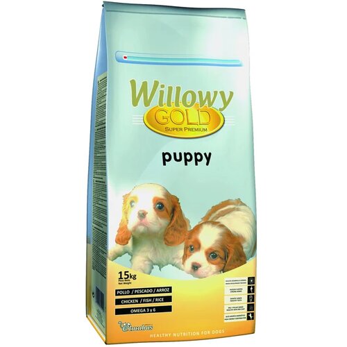 Willowy Gold Puppy Kompletna hrana za štence, skotne kuje i kuje dojilje sa hidrolizovanom piletinom, jagnjetinom, ribom i pirinčem 15kg Cene