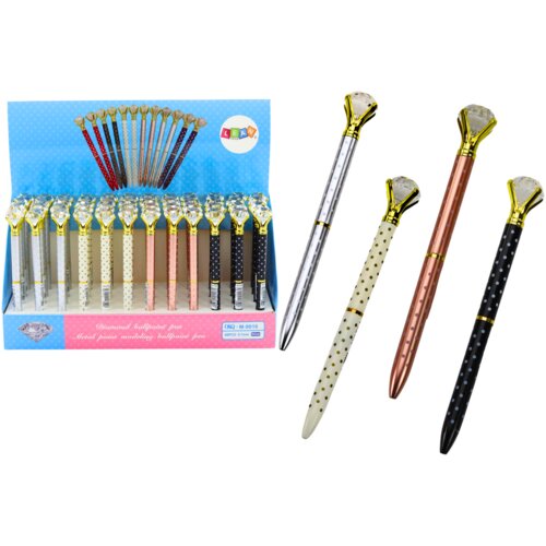 Diamond Ballpoint Pen Dotted Blue Refill 0.7mm Mix Cene