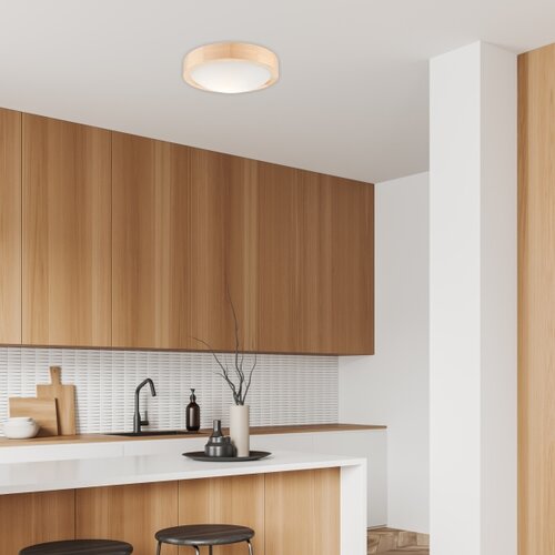  stropna svetiljka natural slim 1xE27/60W/230V prečnik 27 cm borovina Slike