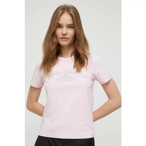 Juicy Couture Pamučna majica boja: ružičasta