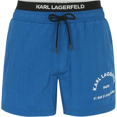 Karl Lagerfeld Kratke kopalne hlače modra / črna / bela