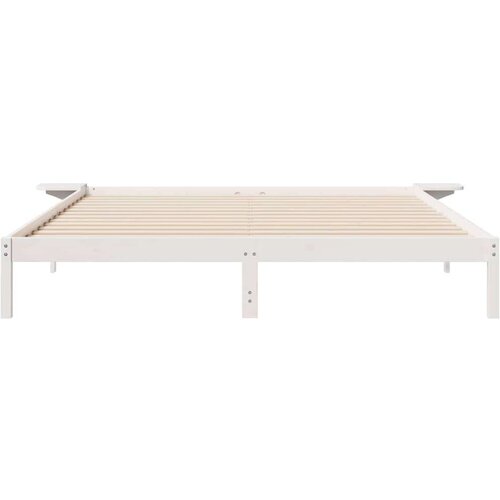  Okvir za krevet s bočnim stolovima Bijelo 180 x 210 cm Slike